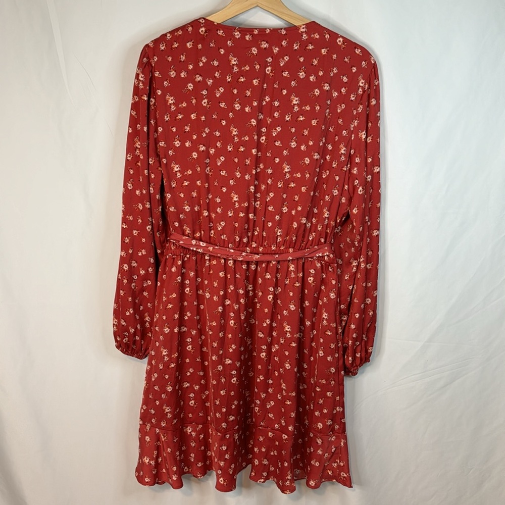 LC Lauren Conrad Red Long Sleeve Sundress - Picture 9 of 9